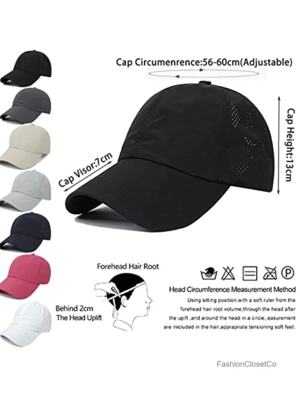 Ponytail Baseball Cap, Adjustable Criss Cross High Bun Quick Drying Trucker Hat